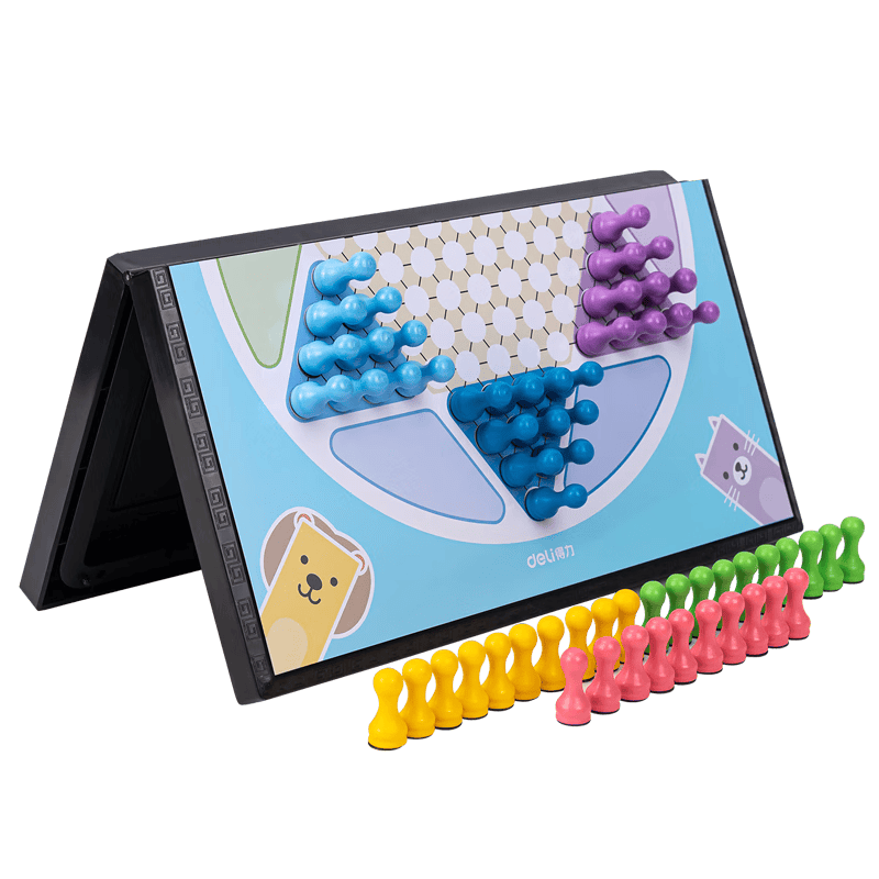 亲子互动新选择：得力磁石跳棋带你畅享快乐时光！ title=